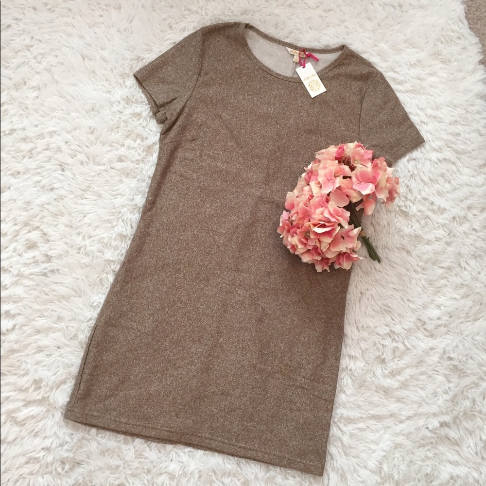 Adorable Beige T-Shirt Dress